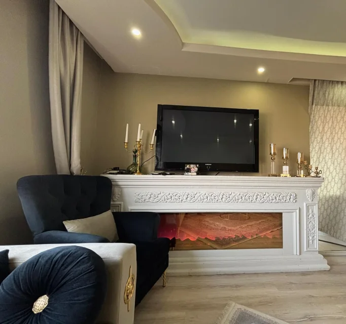 Kuşcağız Satılık 3+1 Yüksek Kat Ankara Manzaralı Şömineli Ultra Lüks Full Yapılı Daire